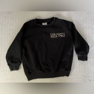 Zara Black Sweatshirt Casual Crewneck